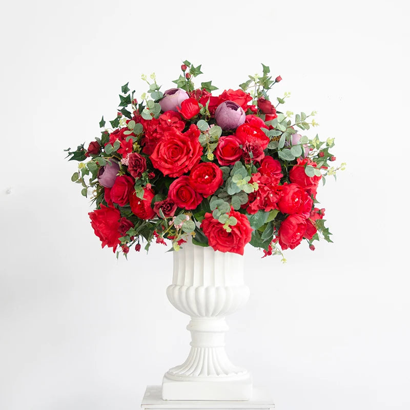 30/40/55cm artificial table decoration flower ball silk Roman flower pot wedding decoration guide road photography flower row