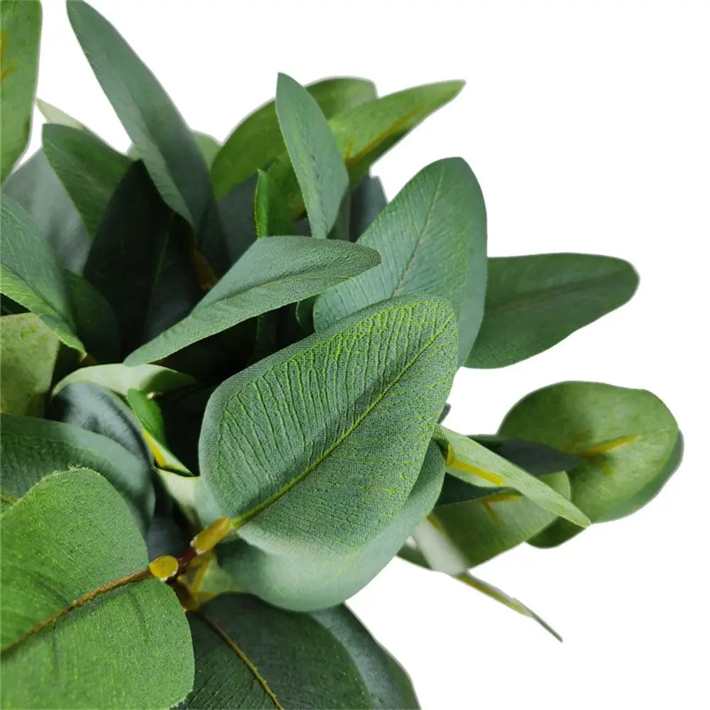 1/10PCS Artificial Plant Eucalyptus Leaves Greenery Stems With Flower Fake Plants Gift Home Decor Wedding Party Wedding Ornament