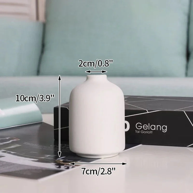 Ceramic Vase White Flower Pot Nordic Decorative Vase Dry Flower Vases for Home Living Room Desktop Decor ваза для цве