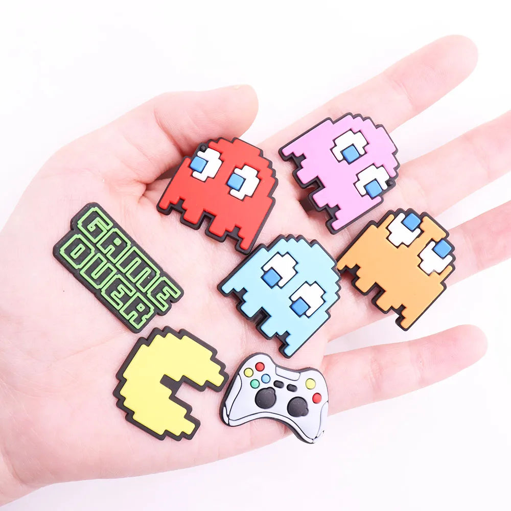 1Pcs Garden Shoe Accessories Cartoon Game Cute Little Monster PVC Shoes Charms Sandals Ornaments For Boys Girls Party Present