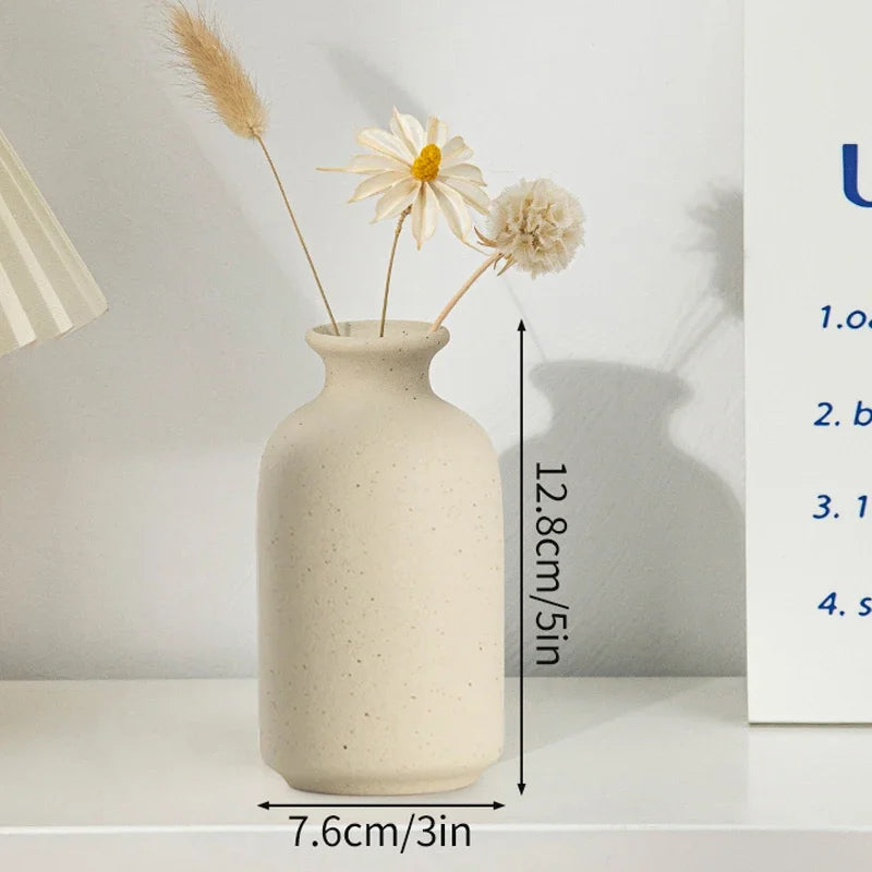 Ceramic Vase White Flower Pot Nordic Decorative Vase Dry Flower Vases for Home Living Room Desktop Decor ваза для цве