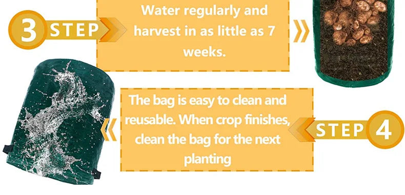 12 Gallons DIY Potato Planter Planting Container Bag Vegetable Gardening Jardineria Thicken Garden Pot Planting Grow Bag