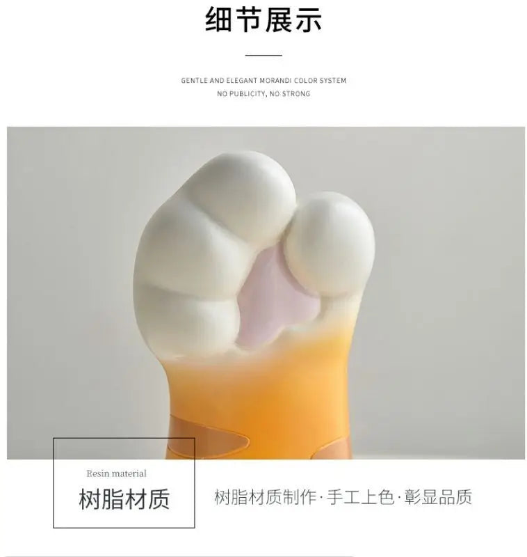 Cute Cat Hand Vase Ornament Ins Dry Flower Simulation Flower Living Room Foyer Decoration Dining Flower Arrangement Ceramicpot