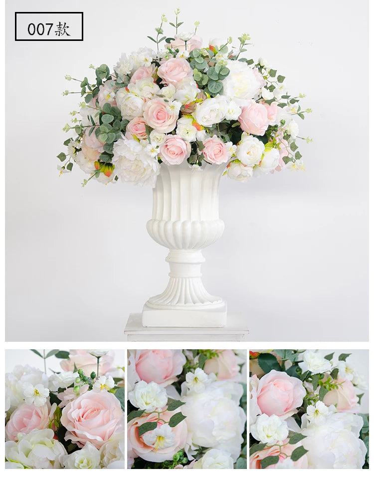 30/40/55cm artificial table decoration flower ball silk Roman flower pot wedding decoration guide road photography flower row
