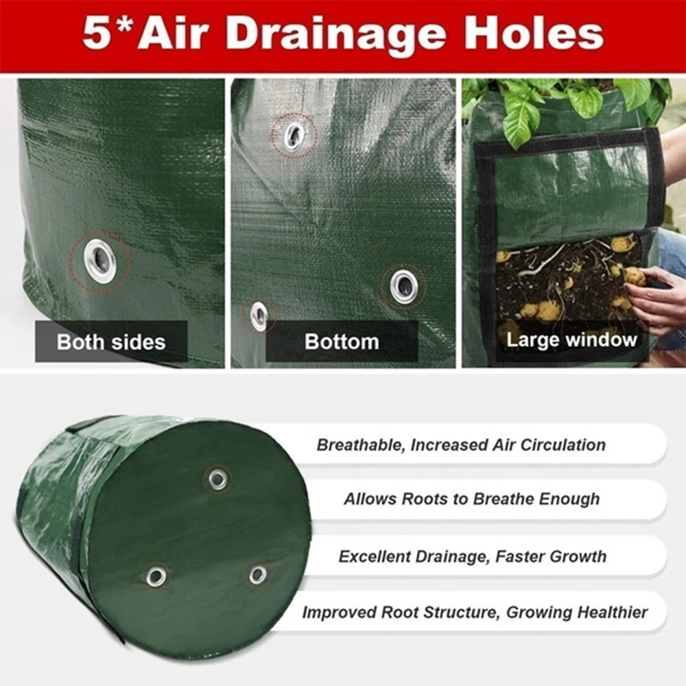 12 Gallons DIY Potato Planter Planting Container Bag Vegetable Gardening Jardineria Thicken Garden Pot Planting Grow Bag