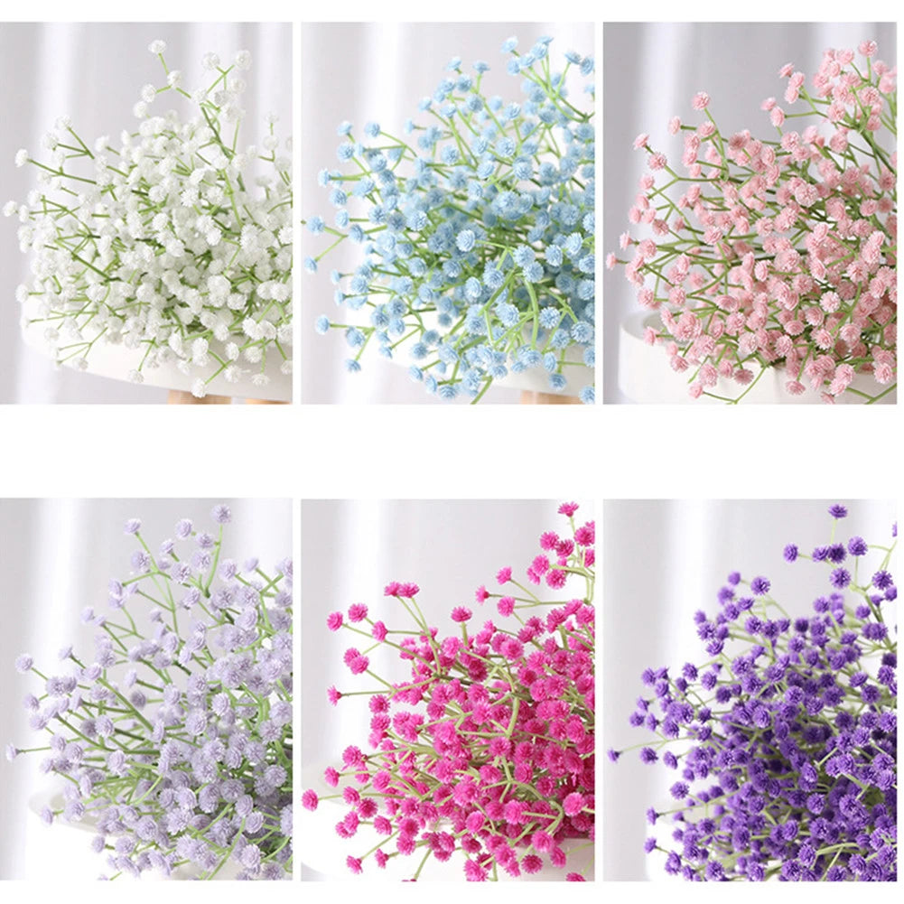 1 Bunch Artificial Flowers Fake Silk Gypsophila DIY Floral Bouquets Flower For Handmade Wedding Party Home Decor