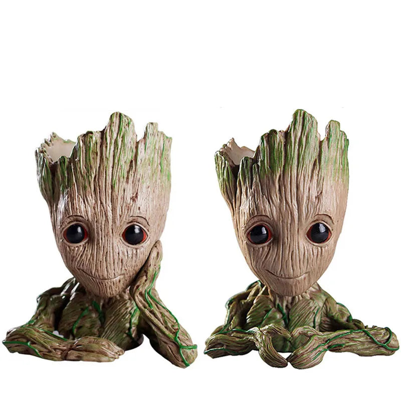 Groot Vases For Flowers Home Decoration Pots Planters Anime Figurines Home Decoration Accessories Office Storage Pen Case