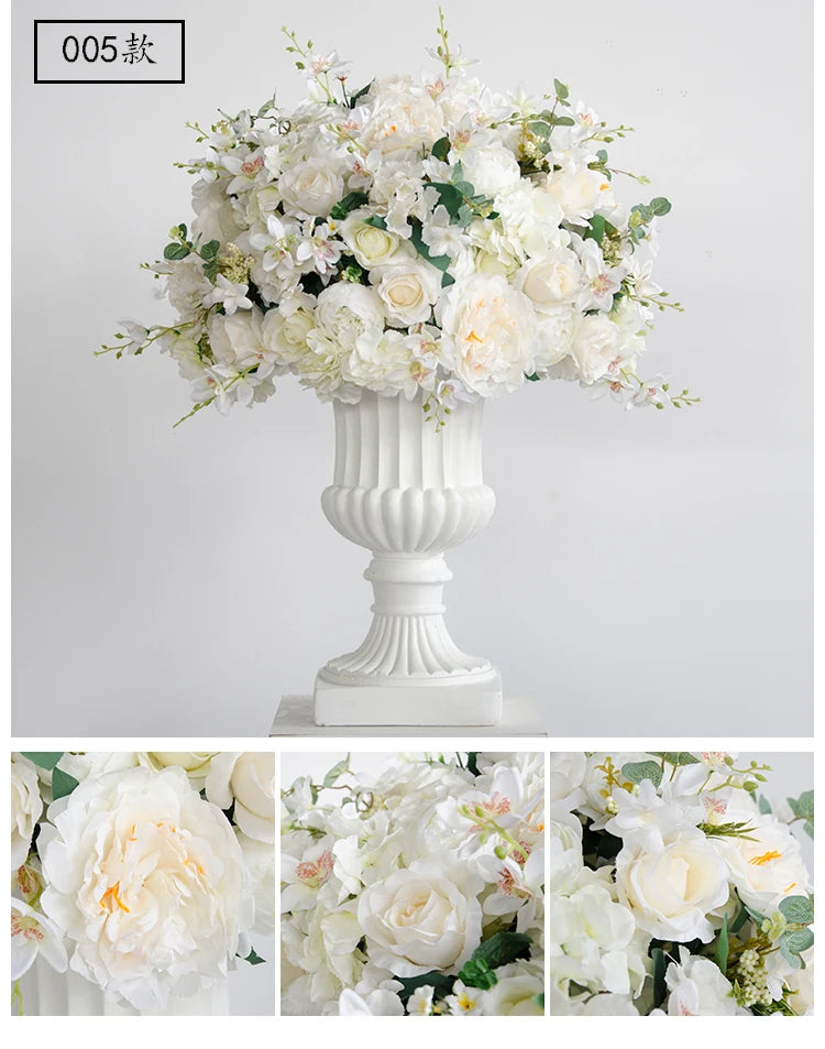 30/40/55cm artificial table decoration flower ball silk Roman flower pot wedding decoration guide road photography flower row
