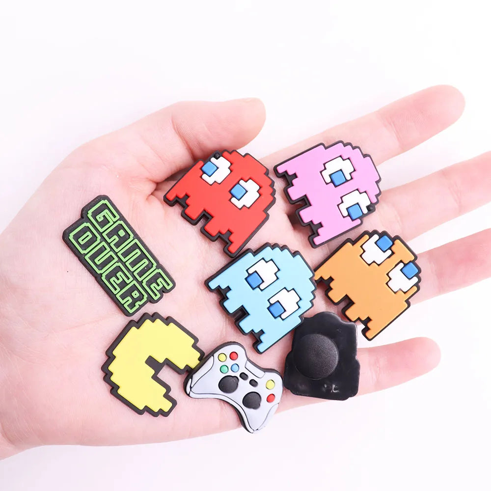 1Pcs Garden Shoe Accessories Cartoon Game Cute Little Monster PVC Shoes Charms Sandals Ornaments For Boys Girls Party Present