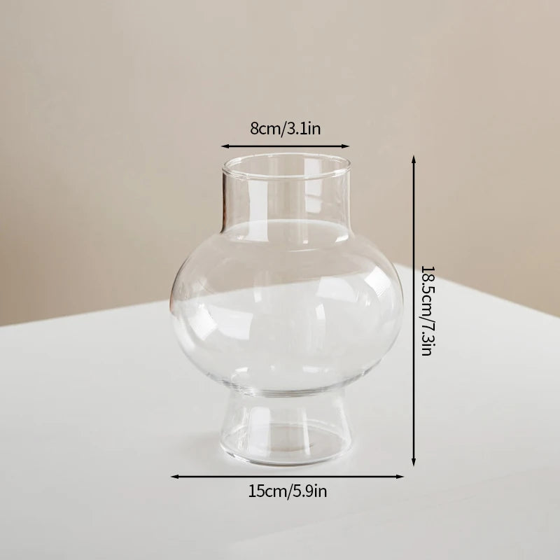 Nordic Glass Flower Vase Hydroponic Pot Vase Decoration Glass Vases Pot for Flowers Table Decoration Desk Home Ornament 유리화병