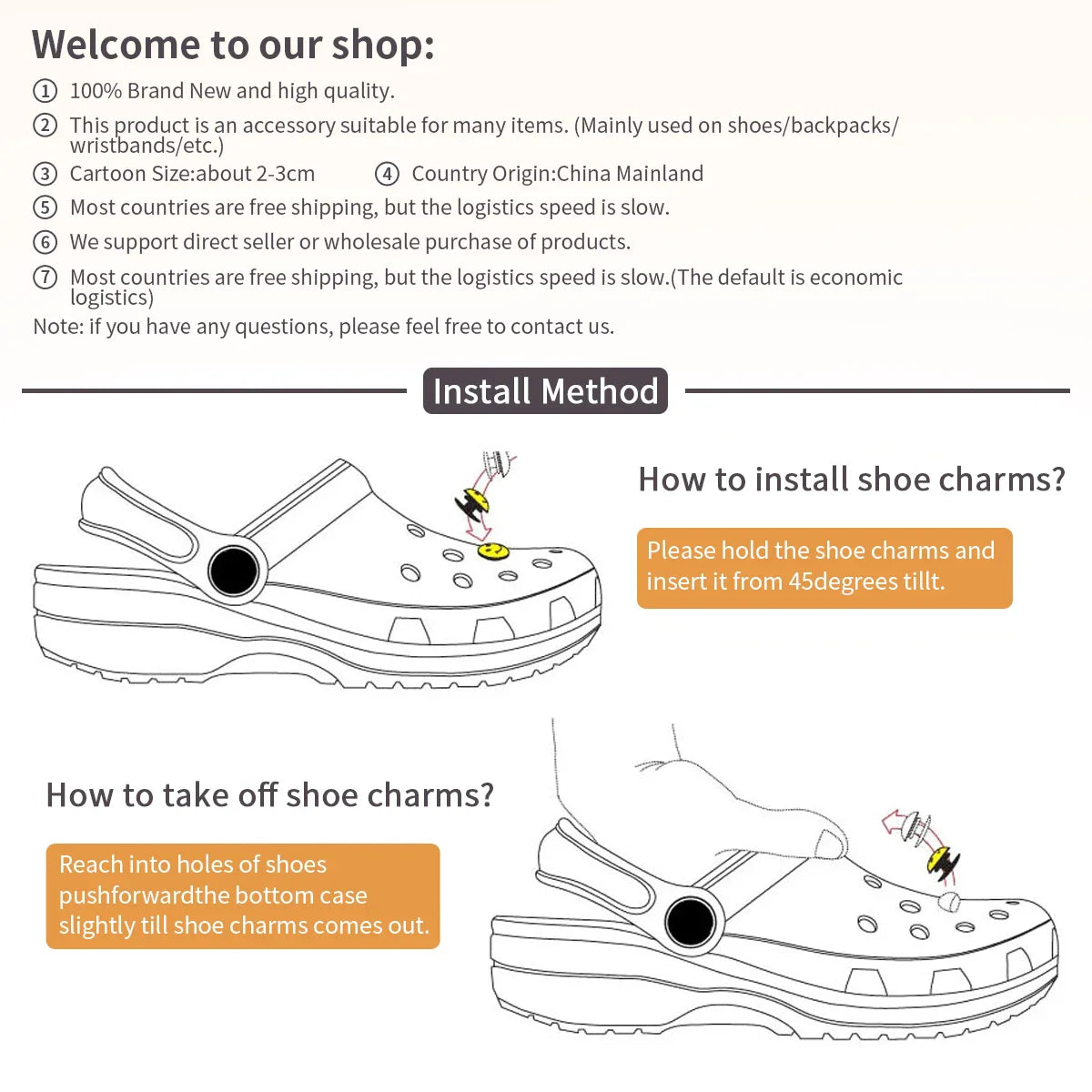 Naruto series PVC charming shoes accessories garden shoes clogs sandals DIY decoration birthday party gifts