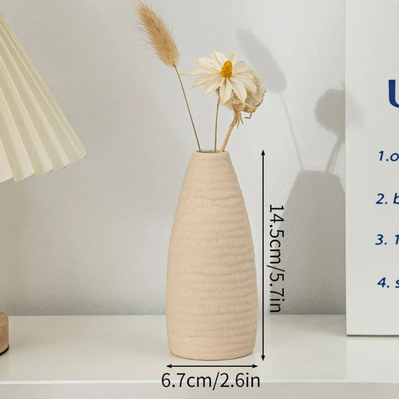 Ceramic Vase White Flower Pot Nordic Decorative Vase Dry Flower Vases for Home Living Room Desktop Decor ваза для цве