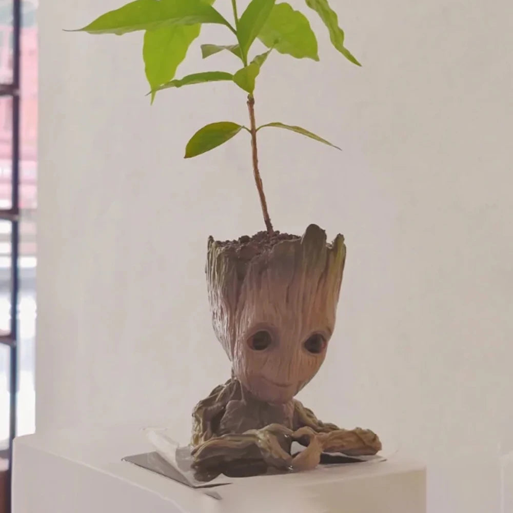 Groot Vases For Flowers Home Decoration Pots Planters Anime Figurines Home Decoration Accessories Office Storage Pen Case