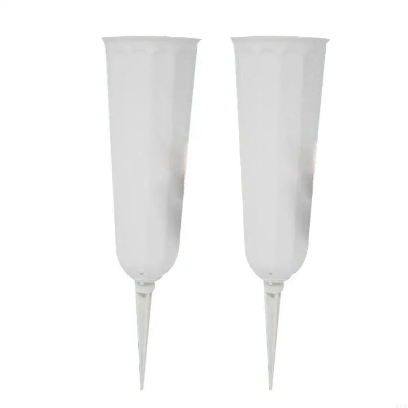 2Pcs Outdoor Cemetery Vases for Flowers with Easy Ground Insertion Grave Vases