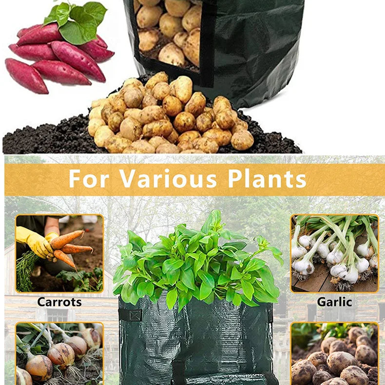 12 Gallons DIY Potato Planter Planting Container Bag Vegetable Gardening Jardineria Thicken Garden Pot Planting Grow Bag