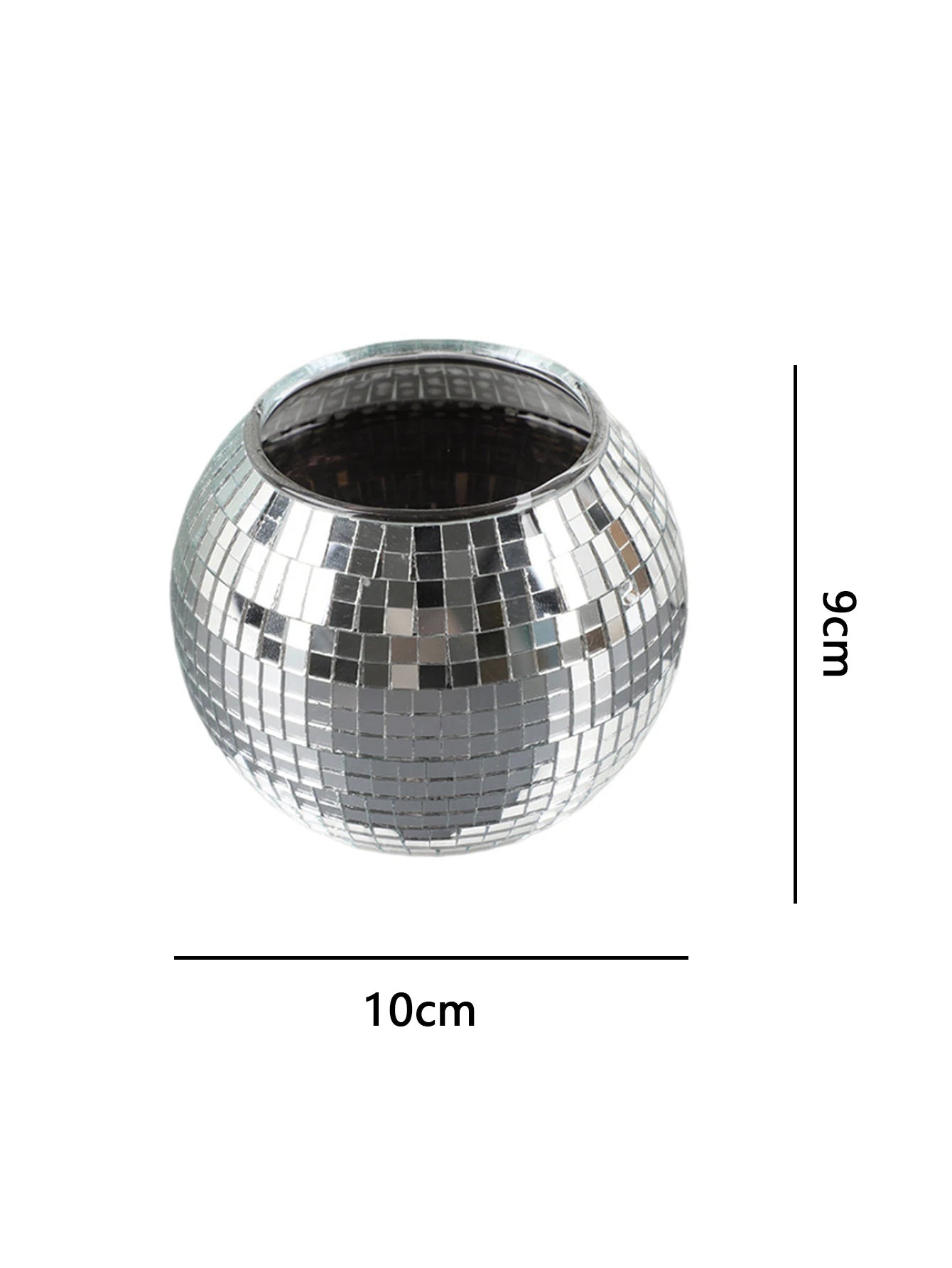 1pc Round Glass Vase Living Room Ornament Shop Atmosphere Decoration Room Pendant Crafts,