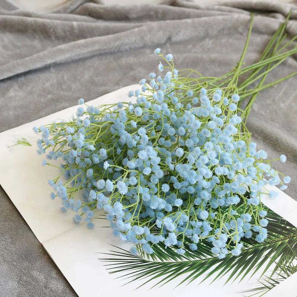 1 Bunch Artificial Flowers Fake Silk Gypsophila DIY Floral Bouquets Flower For Handmade Wedding Party Home Decor