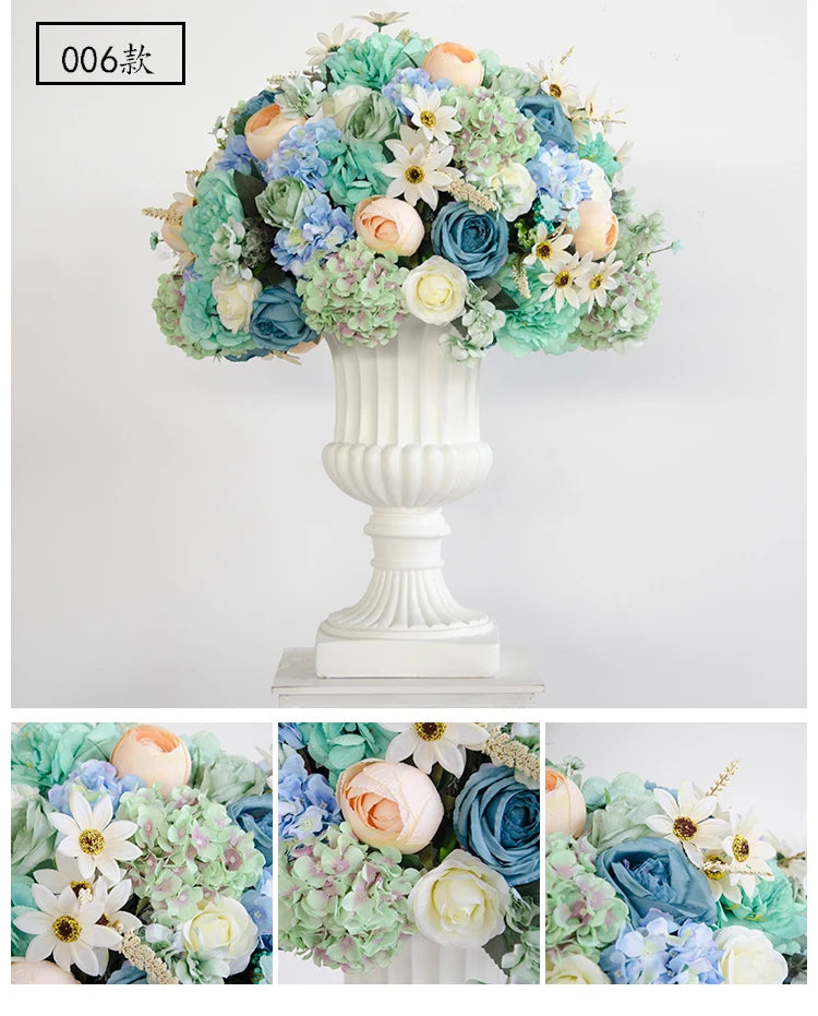 30/40/55cm artificial table decoration flower ball silk Roman flower pot wedding decoration guide road photography flower row