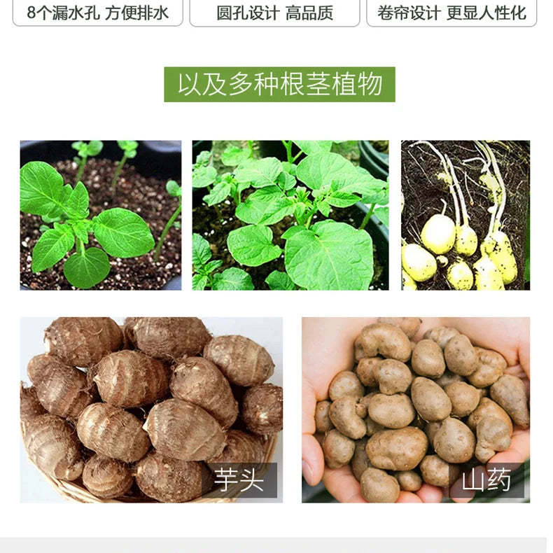 12 Gallons DIY Potato Planter Planting Container Bag Vegetable Gardening Jardineria Thicken Garden Pot Planting Grow Bag