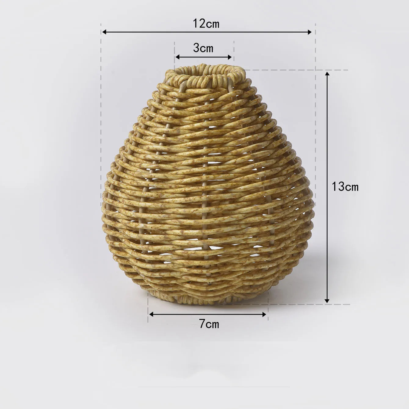 Decorative Imitation Rattan Vase Woven Decorative Table Vase for Dried Flower Home and Office Durability and Waterproof Decors