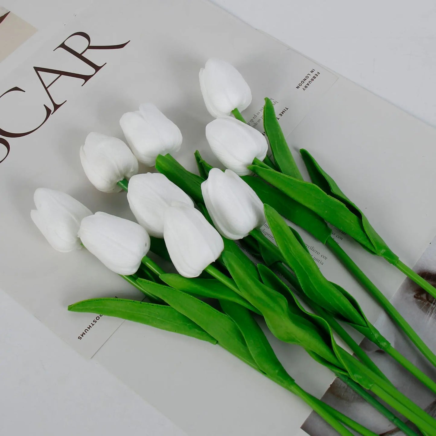 1/3/5/10pcs Tulips Artificial Flowers White Fake Tulips Bouquet Silicone Tulip Flower Home Decor Valentines Gift Wedding Bouquet
