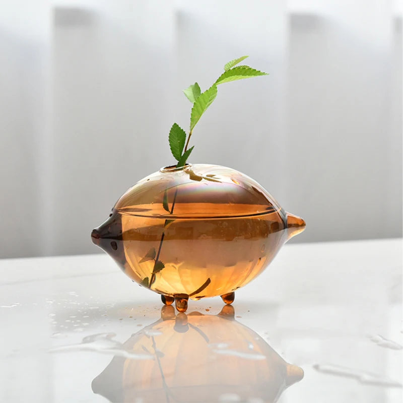 Retro Glass Vase Plant Hydroponic Terrarium Desktop Vase Glass Crafts DIY Aromatherapy Bottle Flower Arrangement Decoration