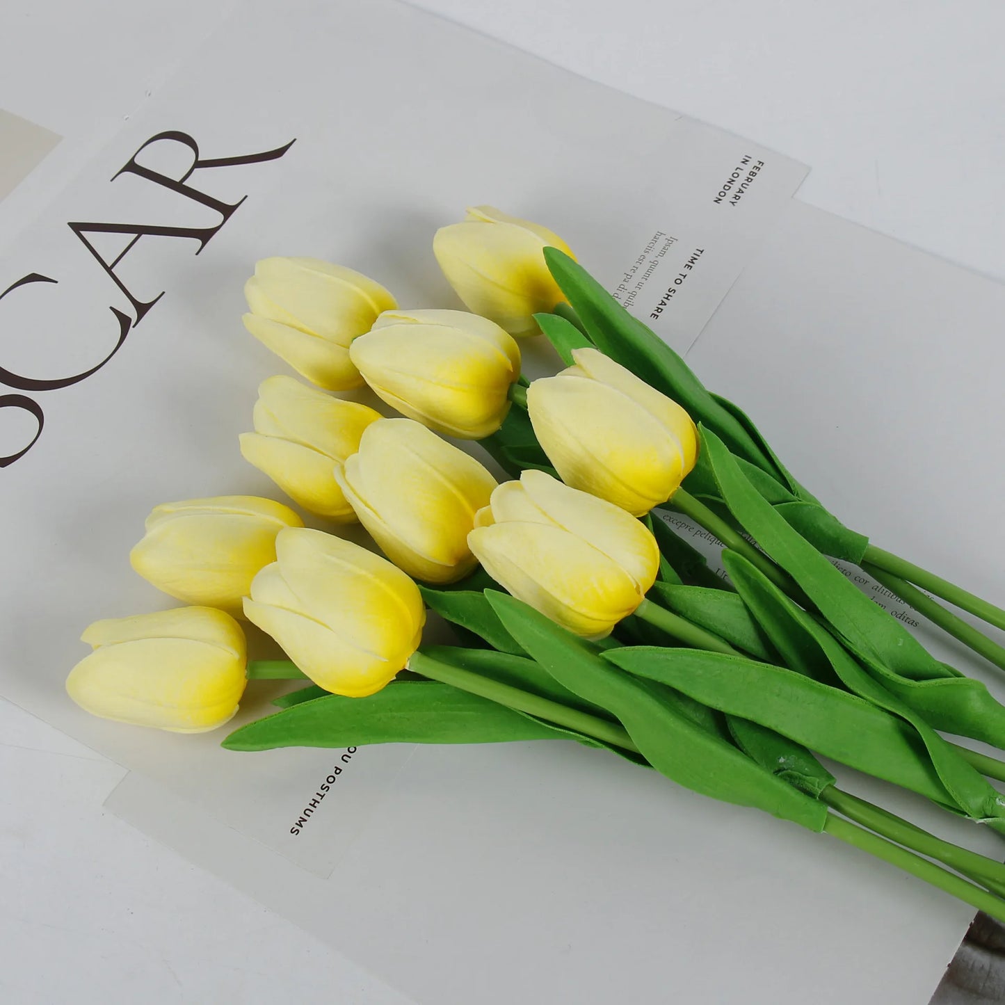 1/3/5/10pcs Tulips Artificial Flowers White Fake Tulips Bouquet Silicone Tulip Flower Home Decor Valentines Gift Wedding Bouquet