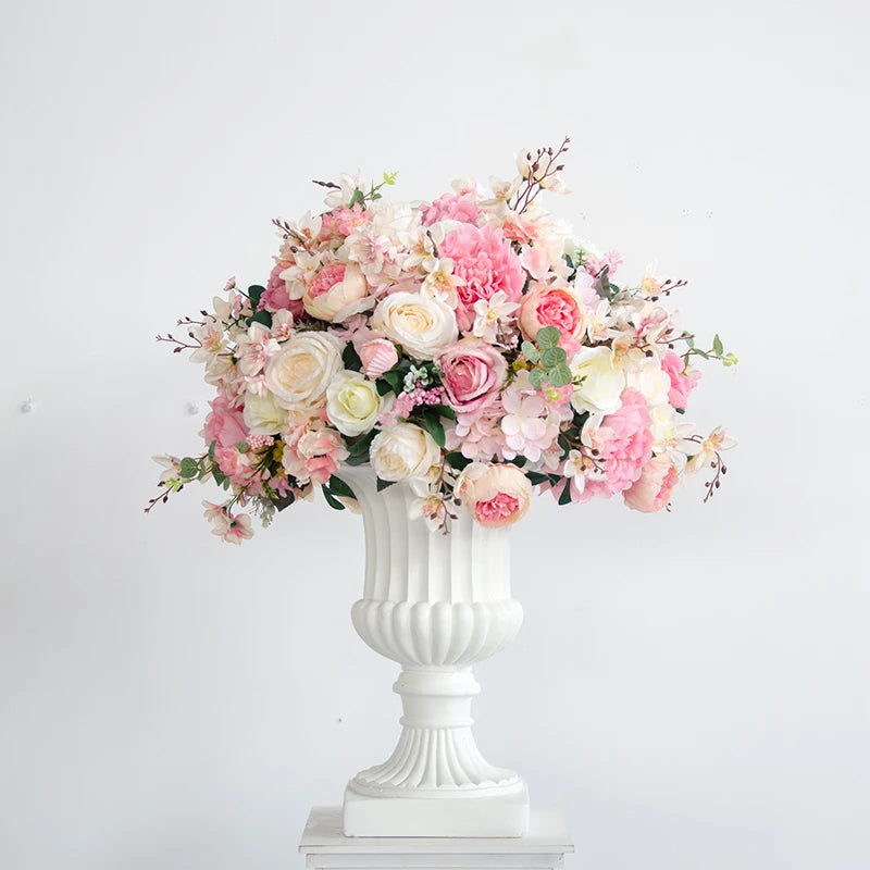 30/40/55cm artificial table decoration flower ball silk Roman flower pot wedding decoration guide road photography flower row