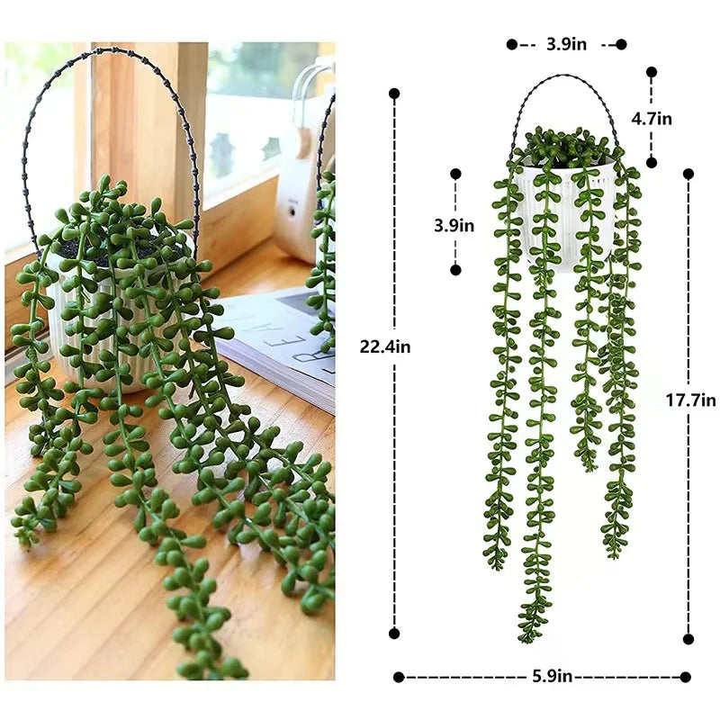1/2/6Piece Artificial Vine Home Decor Artificial Ivy Leaf Garland Plants Vine Fake Foliage Flowers Creeper Green Ivy Wreath
