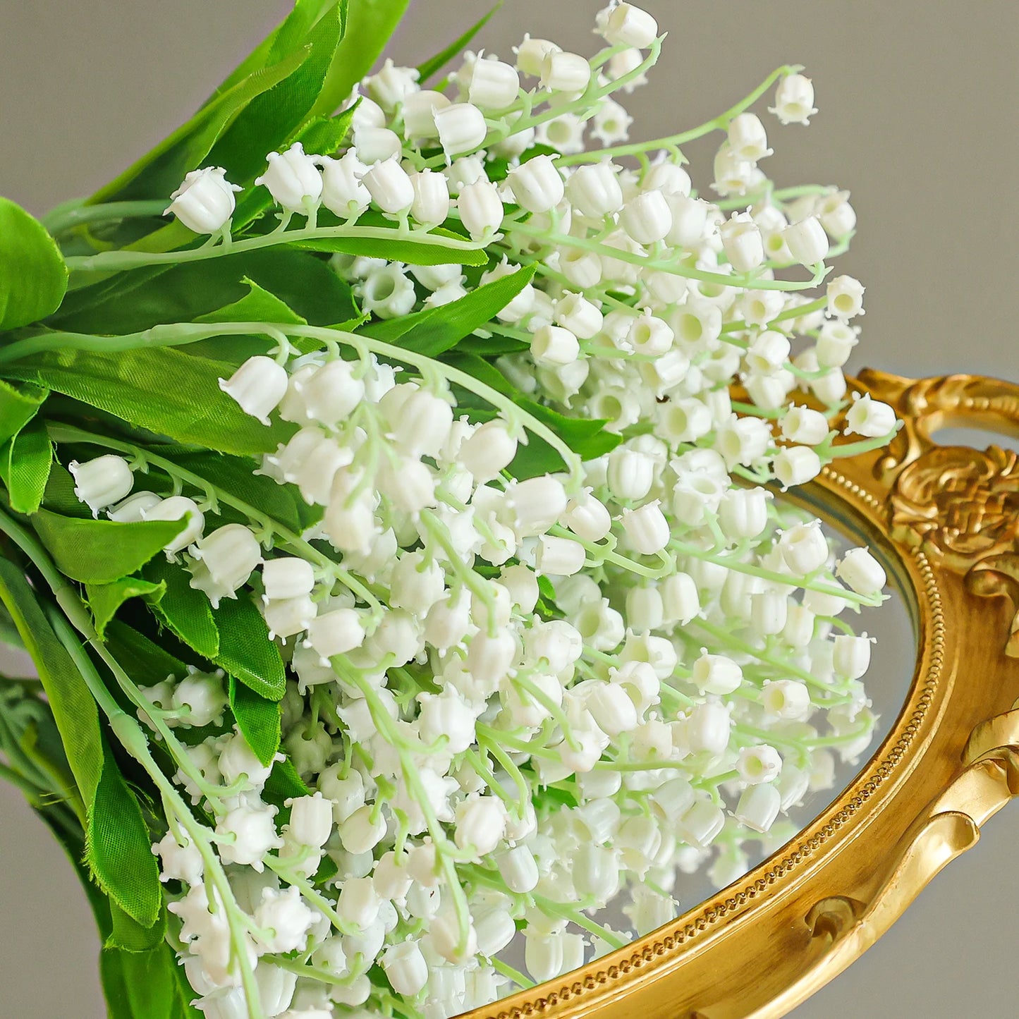 1/20pcs Artificial Flower Bellflower Simulated Lily Of The Valley Home Soft Decoration Wedding Valentine's Bouquet Green Plants