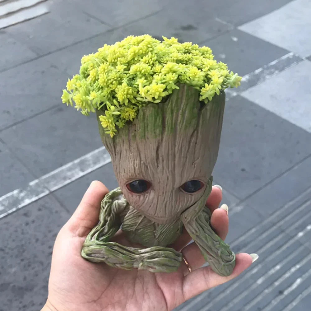 Groot Vases For Flowers Home Decoration Pots Planters Anime Figurines Home Decoration Accessories Office Storage Pen Case