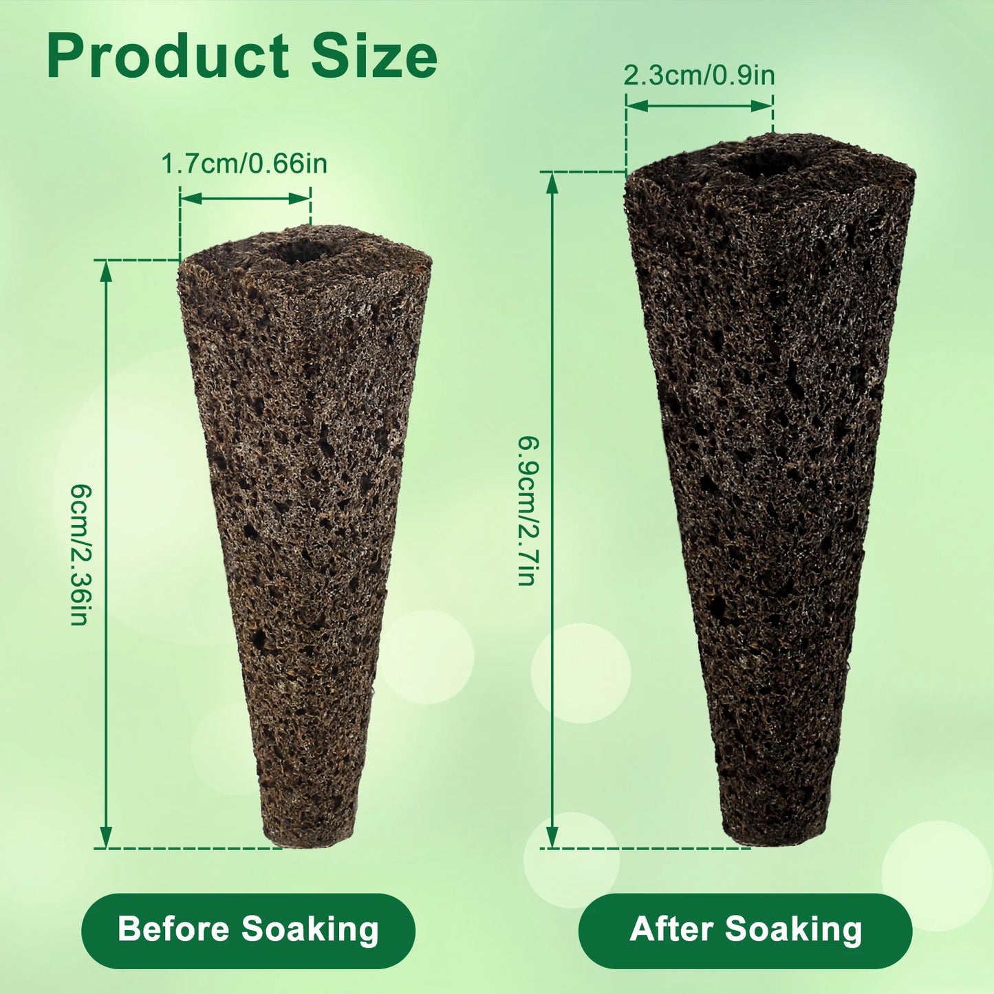 50 Pack Seed Grow Sponges Hydroponics Starter Replacement Root Growth Sponges Gardening Pod Garden Planting Accessories