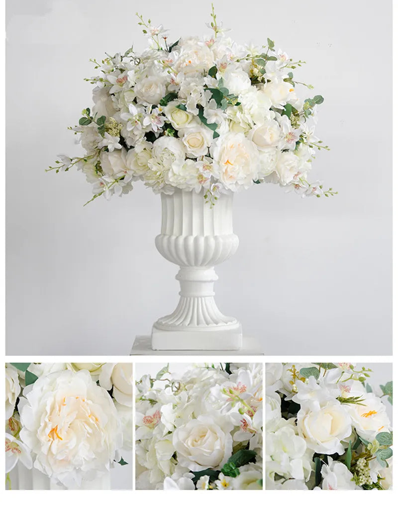 30/40/55cm artificial table decoration flower ball silk Roman flower pot wedding decoration guide road photography flower row