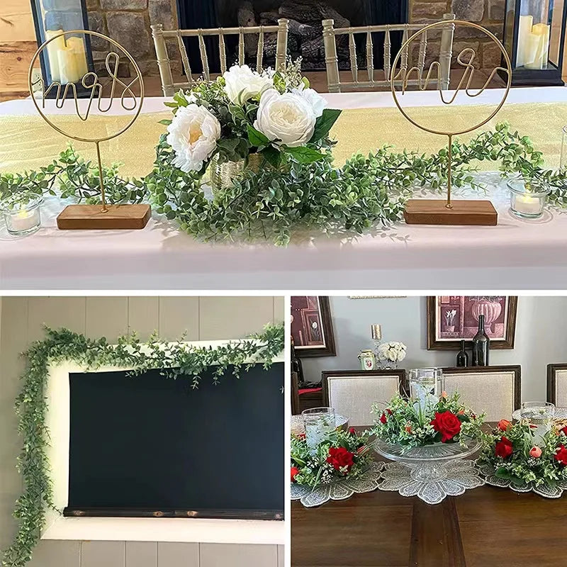 1/2/6Piece Artificial Vine Home Decor Artificial Ivy Leaf Garland Plants Vine Fake Foliage Flowers Creeper Green Ivy Wreath