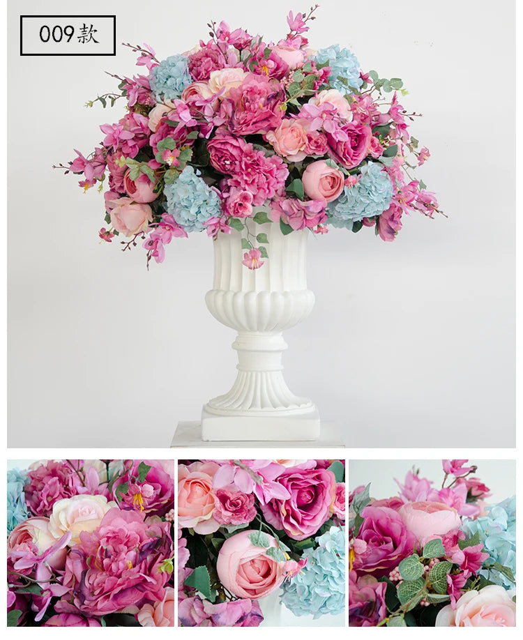 30/40/55cm artificial table decoration flower ball silk Roman flower pot wedding decoration guide road photography flower row