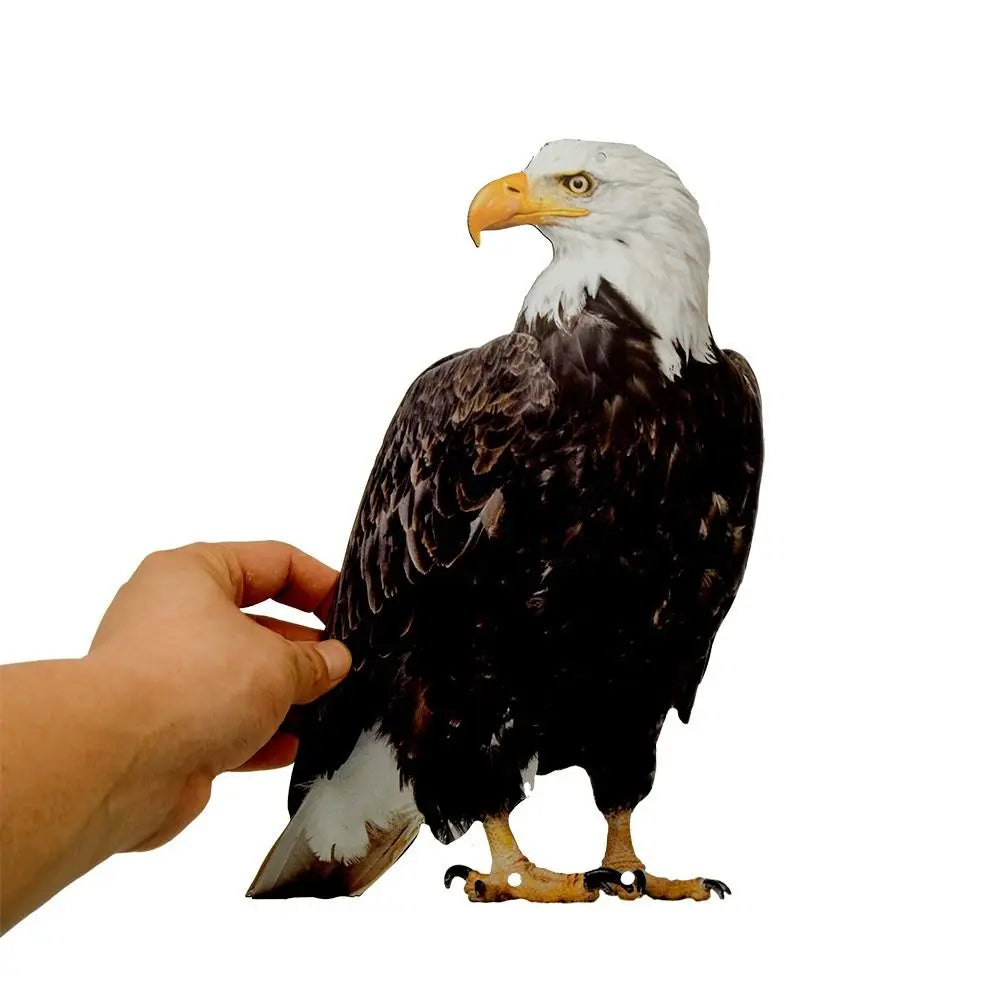 Waterproof Bird Repel Owl Scarecrow Hanging With Bells Fake Bird Scare Device Rectangle Bird Repeller Garden Decoration