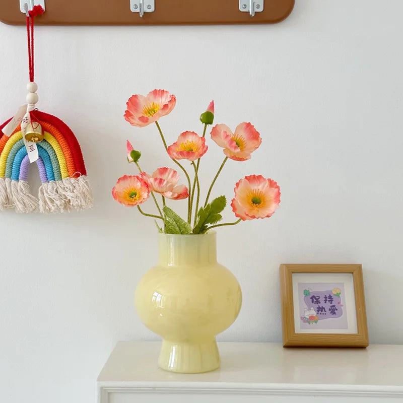 Nordic Glass Flower Vase Hydroponic Pot Vase Decoration Glass Vases Pot for Flowers Table Decoration Desk Home Ornament 유리화병