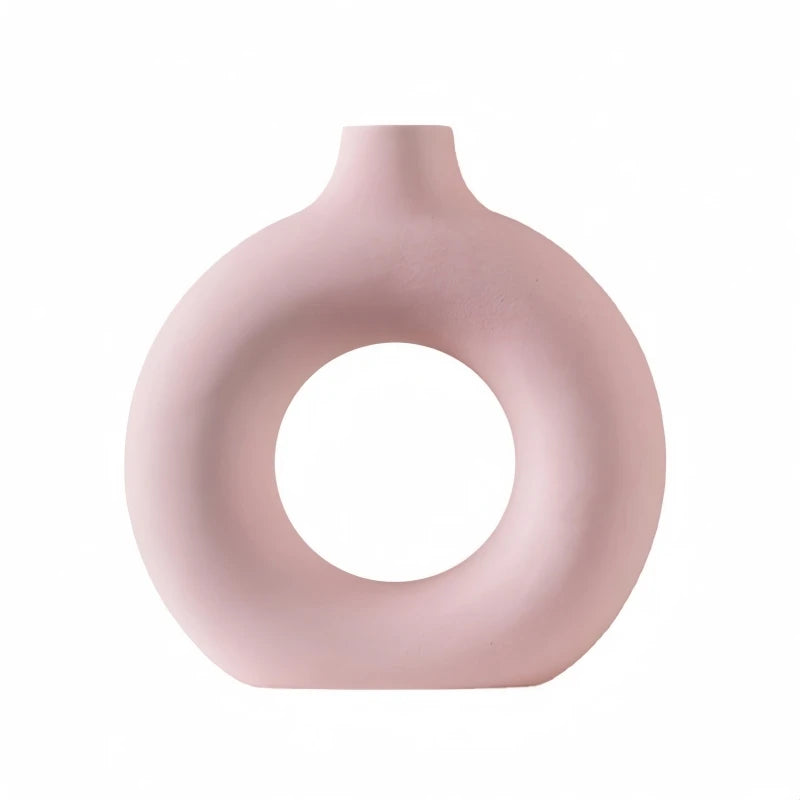 1 piece round vase decoration, imitation ceramic vase, suitable for wedding vase decoration, home living room flower arrangement