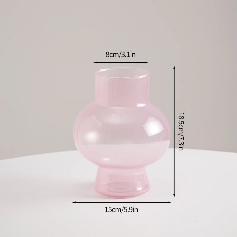 Nordic Glass Flower Vase Hydroponic Pot Vase Decoration Glass Vases Pot for Flowers Table Decoration Desk Home Ornament 유리화병
