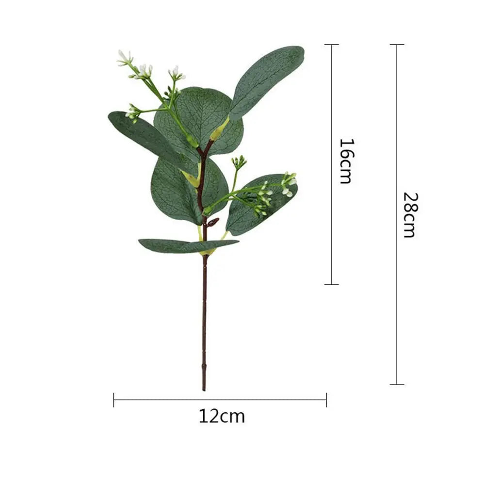 1/10PCS Artificial Plant Eucalyptus Leaves Greenery Stems With Flower Fake Plants Gift Home Decor Wedding Party Wedding Ornament