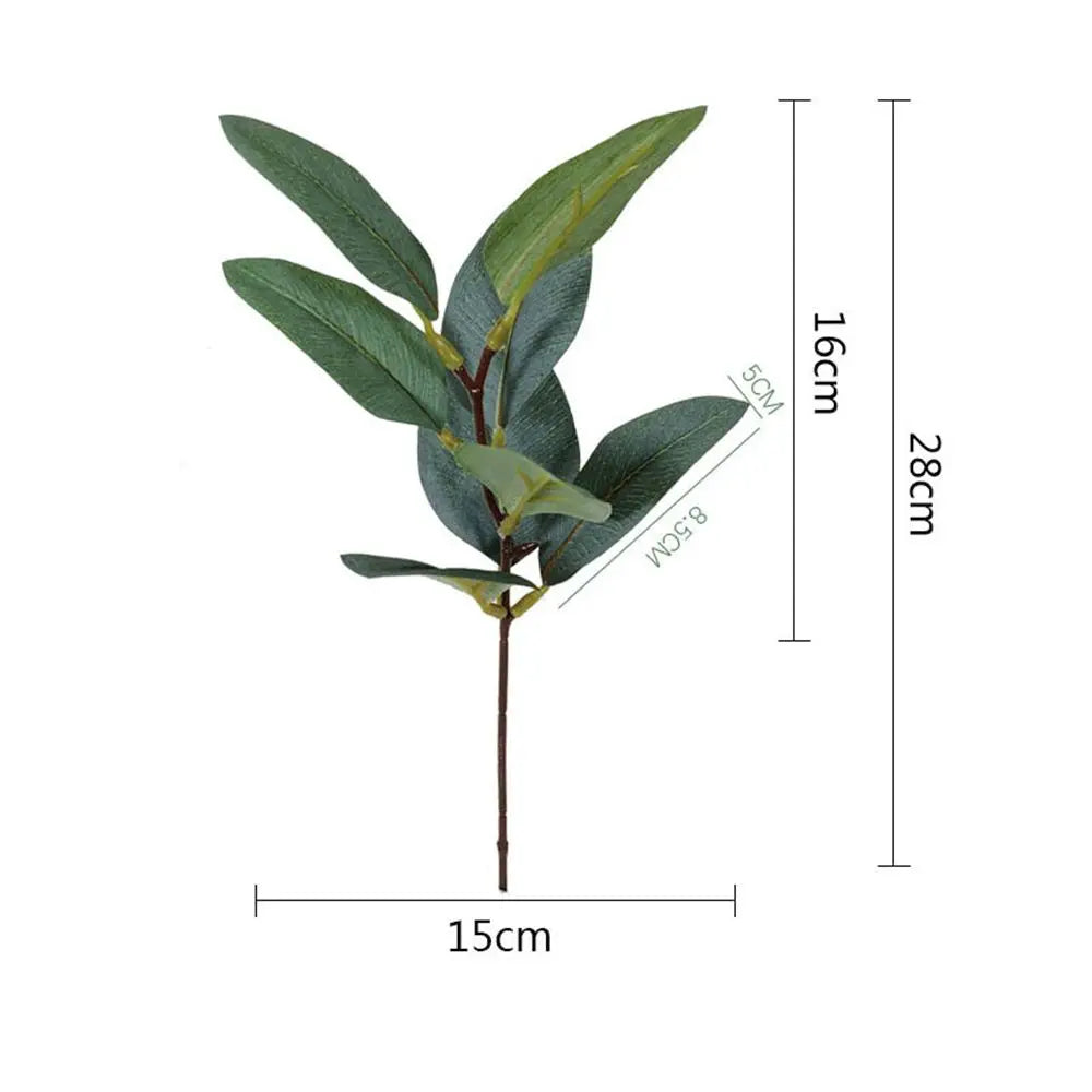 1/10PCS Artificial Plant Eucalyptus Leaves Greenery Stems With Flower Fake Plants Gift Home Decor Wedding Party Wedding Ornament