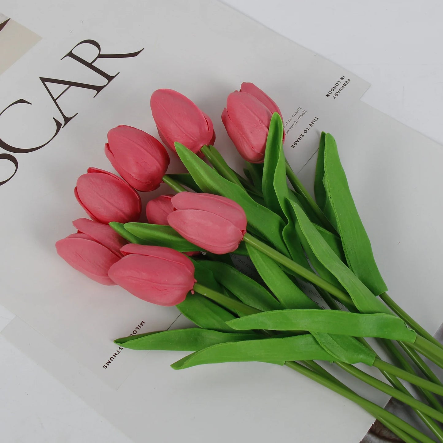 1/3/5/10pcs Tulips Artificial Flowers White Fake Tulips Bouquet Silicone Tulip Flower Home Decor Valentines Gift Wedding Bouquet