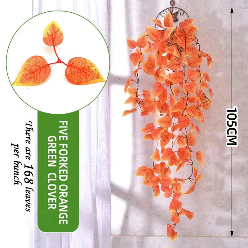 1/2/6Piece Artificial Vine Home Decor Artificial Ivy Leaf Garland Plants Vine Fake Foliage Flowers Creeper Green Ivy Wreath