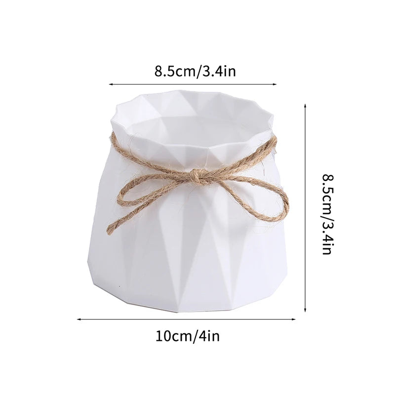 Modern Plastic Vases Home Decoration Anti-ceramic Vases Imitation Rattan Flower Vase European Wedding Modern Decorations Basket