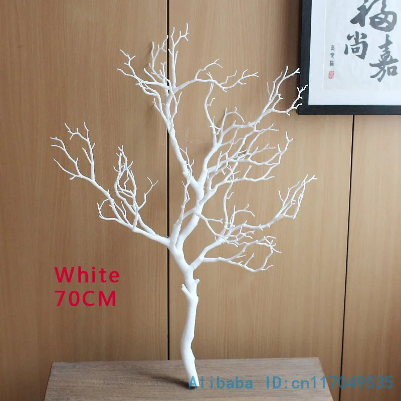 1 PCS 70cm or 90cm Artificial Plant Green Blue White Plastic small Tree Dried Branch Plant Wedding Decoration home dec F322