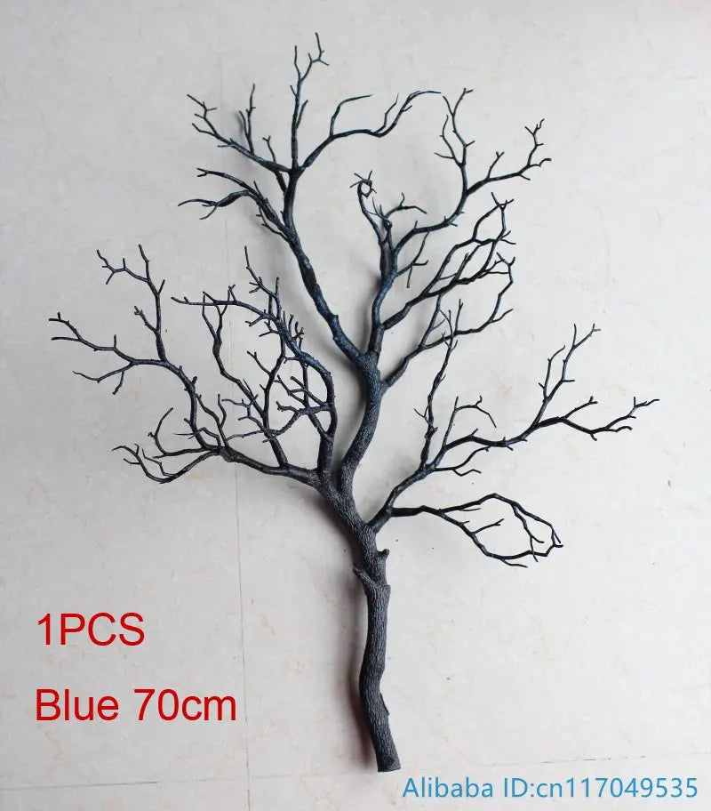 1 PCS 70cm or 90cm Artificial Plant Green Blue White Plastic small Tree Dried Branch Plant Wedding Decoration home dec F322
