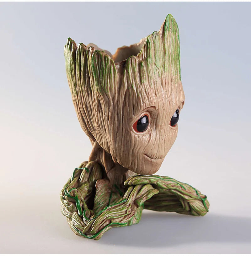 Groot Vases For Flowers Home Decoration Pots Planters Anime Figurines Home Decoration Accessories Office Storage Pen Case