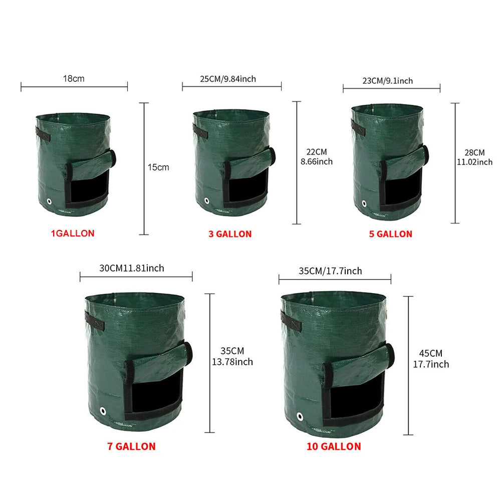 12 Gallons DIY Potato Planter Planting Container Bag Vegetable Gardening Jardineria Thicken Garden Pot Planting Grow Bag