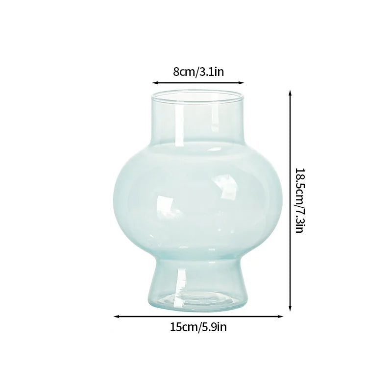 Nordic Glass Flower Vase Hydroponic Pot Vase Decoration Glass Vases Pot for Flowers Table Decoration Desk Home Ornament 유리화병