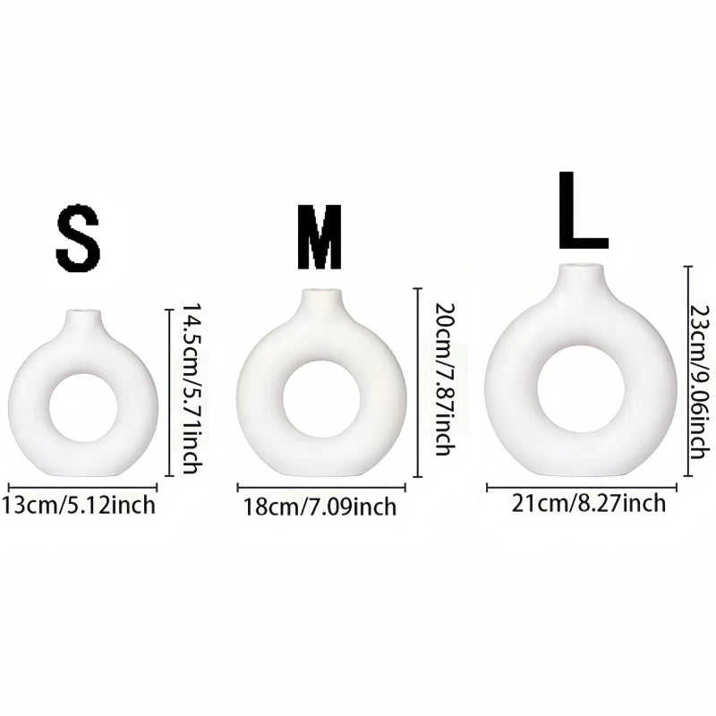 1 piece round vase decoration, imitation ceramic vase, suitable for wedding vase decoration, home living room flower arrangement